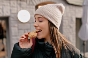 Eating cookies for joy